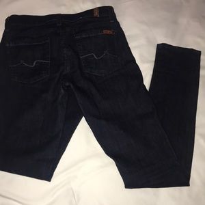 Dark wash skinny jeans